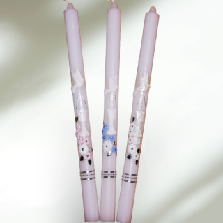 Sviečka na krst 71 s holubicou, krstová sviečka, sviečka do krstu