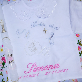 Košieľka na krst bábätko v perinke / krstová košieľka 