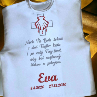 Košieľka na krst Evka / krstová košieľka s krížom